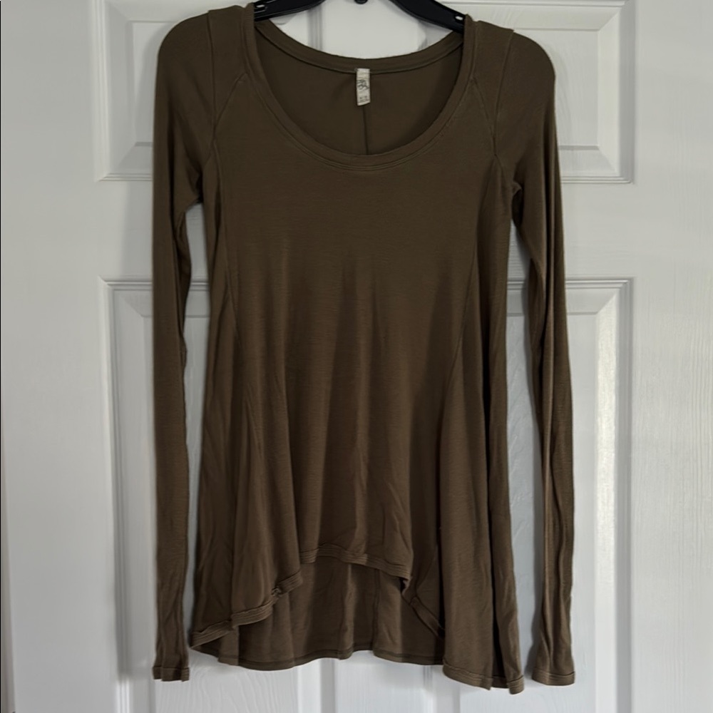 Women's Free People Olive Long Sleeve Top
